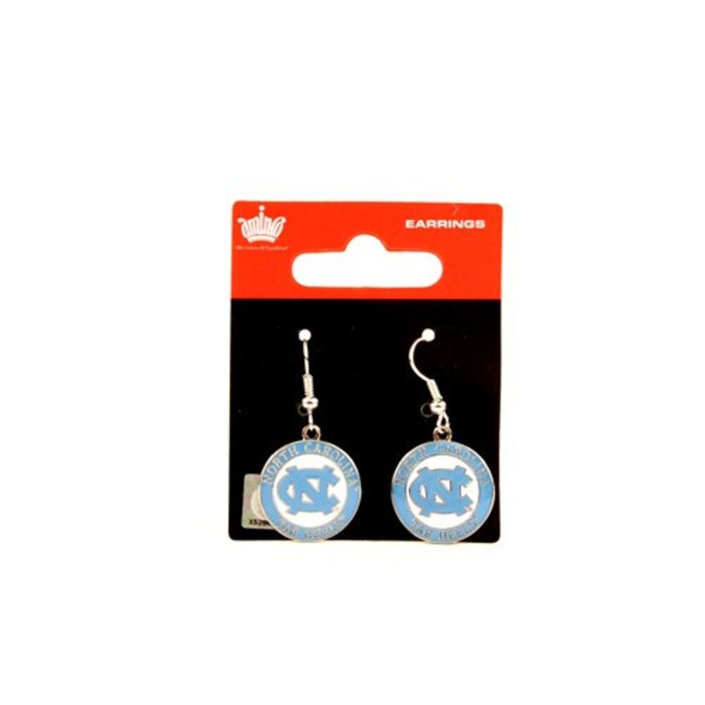 North Carolina Tarheels Earrings Circle Blue Dangle New Baseball NCAA New